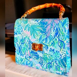LILLY PULITZER BAMBOO HANDLE MINI BAG